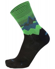 Чорапи Mico - Light Weight Extra Dry Hike , черни/зелени