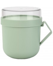 Чаша с капак Brabantia - Make & Take, 600 ml, зелена