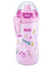 Чаша с клапа NUK - Junior Cup, за момиче, 18 m+, 300 ml