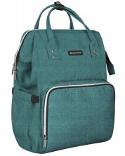 Чанта за бебешки принадлежности 2 в 1 KikkaBoo - Siena, тъмнозелена -1