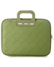 Чанта за лаптоп Bombata - Intrecciato, 13''-14'', зелена -1