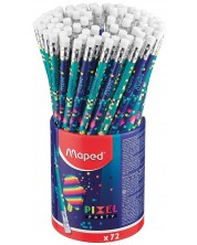 Чернографитен молив Maped Pixel Party - HB, с гумичка