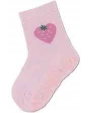 Чорапи с неплъзгащо стъпало Sterntaler - Сърце, 25/26 размер, 3-4 г, розови
