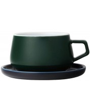 Чаша за чай с чинийка Viva Scandinavia - Classic Pine Green, 250 ml -1
