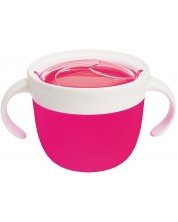 Чаша за храна Munchkin -  С капаче и дръжка, розова -1