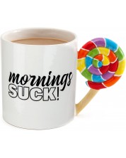 Чаша 3D Big Mouth Humor: Mornings - Mornings Suck, 550 ml -1