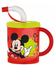 Чаша със сламка и дръжка Disney - Mickey, 210 ml -1