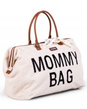Чанта за принадлежности Childhome - Mommy Bag, Teddy, бяла -1
