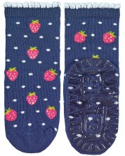 Чорапи със силиконова подметка Sterntaler - Ягоди, 25/26 размер, сини -1