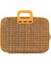 Чанта за лаптоп Bombata - Tweed, 15.6'', жълта -1