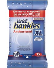 Clean & Protect Антибактериални мокри кърпи XL, 15 броя, Wet Hankies -1