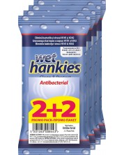 Clean & Protect Антибактериални мокри кърпи, 4 х 15 броя, Wet Hankies -1