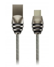 Кабел Canyon - Type C USB 2.0, сив -1