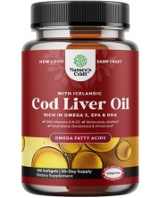 Cod Liver Oil, 100 капсули, Nature's Craft