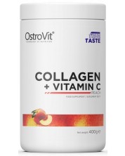Collagen + Vitamin C, праскова, 400 g, OstroVit -1
