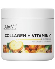 Collagen + Vitamin C, ананас, 200 g, OstroVit -1