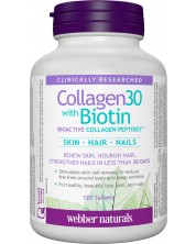 Collagen30 with Biotin, 120 таблетки, Webber Naturals -1