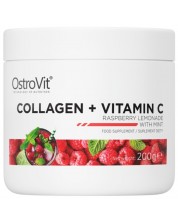 Collagen + Vitamin C, малинова лимонада и мента, 200 g, OstroVit -1