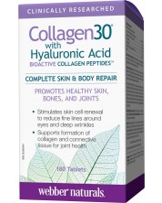Collagen30 with Hyaluronic Acid, 180 таблетки, Webber Naturals