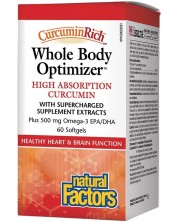 CurcuminRich Whole body optimizer, 60 капсули, Natural Factors -1