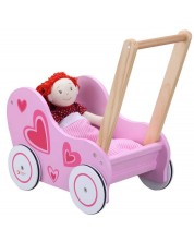 Дървена количка за кукли Classic World – Розова