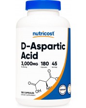 D-Aspartic Acid, 180 капсули, Nutricost
