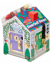Дървена играчка Melissa & Doug - Къща с ключове и ключалки -1