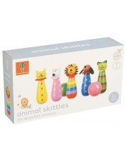 Дървен боулинг Orange Tree Toys - Животни -1