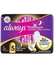 Дамските превръзки Always Platinum - Secure Night, EXT, размер 5, 8 броя -1