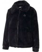 Дамско яке Puma - Classics Faux Fur, черно