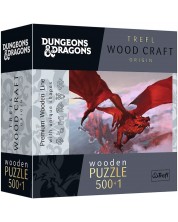 Дървен пъзел Trefl от 500+1 части - Древният червен дракон