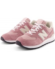 Дамски обувки New Balance - 574 , розови/бели -1