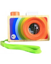 Дървена играчка Acool Toy - Цветен фотоапарат с калейдоскоп -1