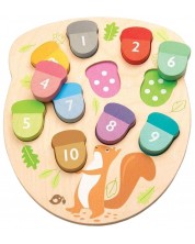 Дървена образователна игра Tender Leaf Toys - Колко са жълъдите -1