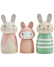 Дървени фигурки Tender Leaf Toys - Семейство зайчета -1