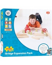 Дървена играчка Bigjigs - Разширение за релси, мостове