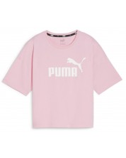 Дамска тениска Puma - Essentials Logo Cropped Tee, размер S,  розова -1