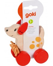 Дървена играчка за дърпане Goki - Куче -1
