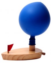 Дървена играчка Smart Baby - Лодка с балон