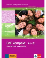 DaF kompakt A1-B1: Kursbuch mit 3 Audio-CDs / Немски език - ниво A1-B1: Учебник + 3 Audio-CDs -1