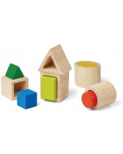 Дървени кубчета за редене и сортиране PlanToys  -1