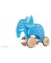 Дървена играчка HaPe International  - Слон на колела -1