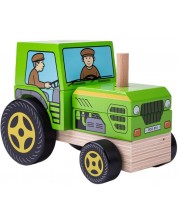 Дървена бебешка играчка Bigjigs  - Трактор