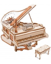 Дървен 3D пъзел Robo Time от 223 части - Вълшебно пиано -1