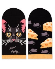 Дамски чорапи Pirin Hill - Sneaker Cats, размер 35-38, черни