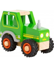 Дървена играчка Small Foot - Трактор, зелен -1