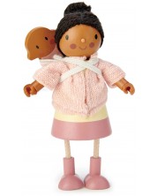 Дървена кукла Tender Leaf Toys - Госпожа Форестър с бебе -1