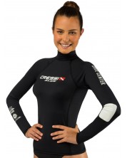 Дамска блуза за плуване с дълъг ръкав Cressi - Rash Guard, черна -1
