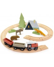 Дървен влаков комплект Tender Leaf Toys - Приключения в гората -1