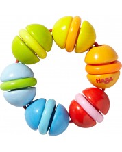 Дървена бебешка играчка Haba - Пъстри топчета